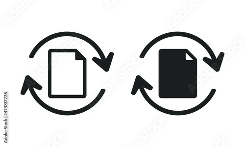 Update document icon. Refresh, load file. Illustration vector