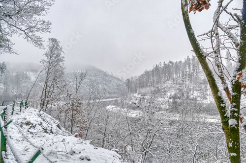 Talsperre und Berge in Hagen Haspe im Winter photo