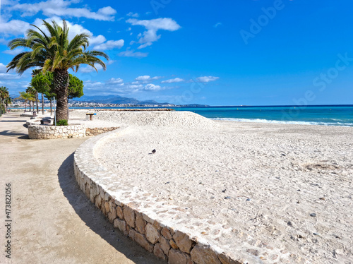 Beach in Villeneuve Loubet, French Riviera