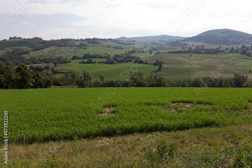 View of landscape along the via Francigena