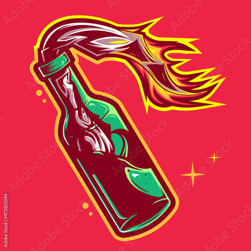 molotov cocktail cartoon