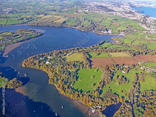  Aerial view of the River Dart and Torbay , Devon