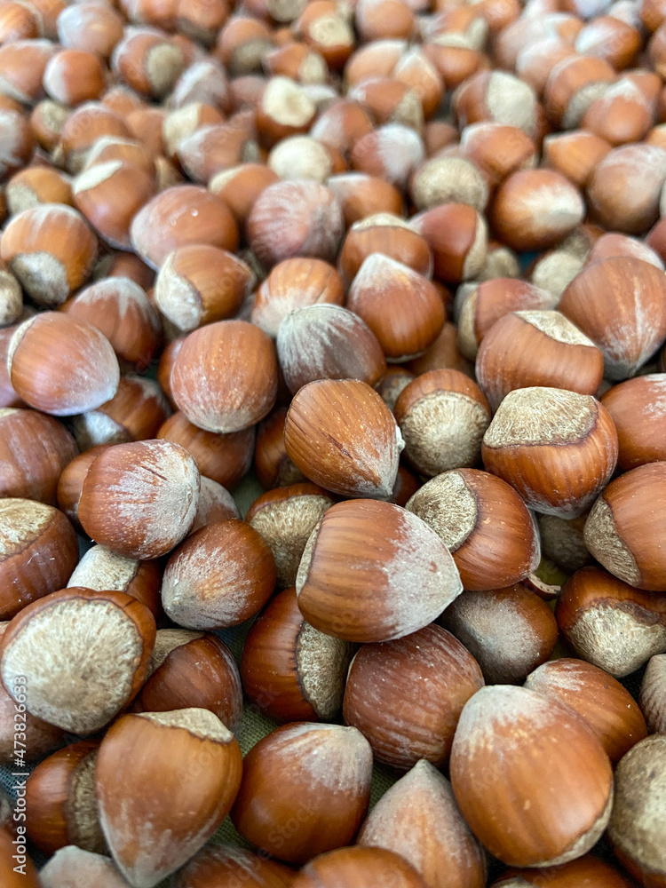 Hazelnuts, background with full of nuts. Hazelnuts, background with full of nuts.