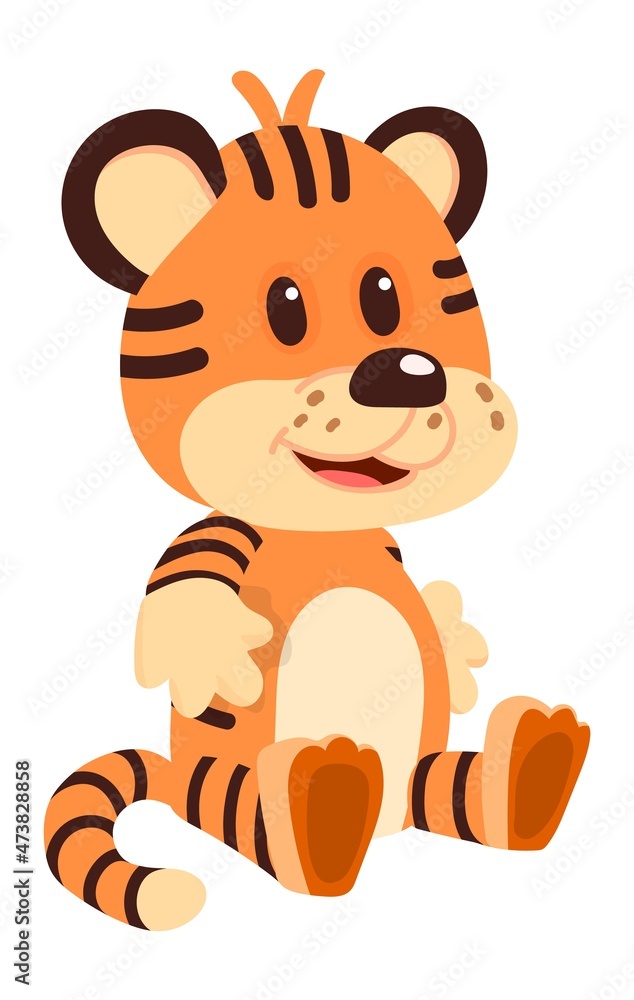 Tiger soft toy. Plush stuffed fluffy animal Tiger soft toy. Plush stuffed fluffy animal