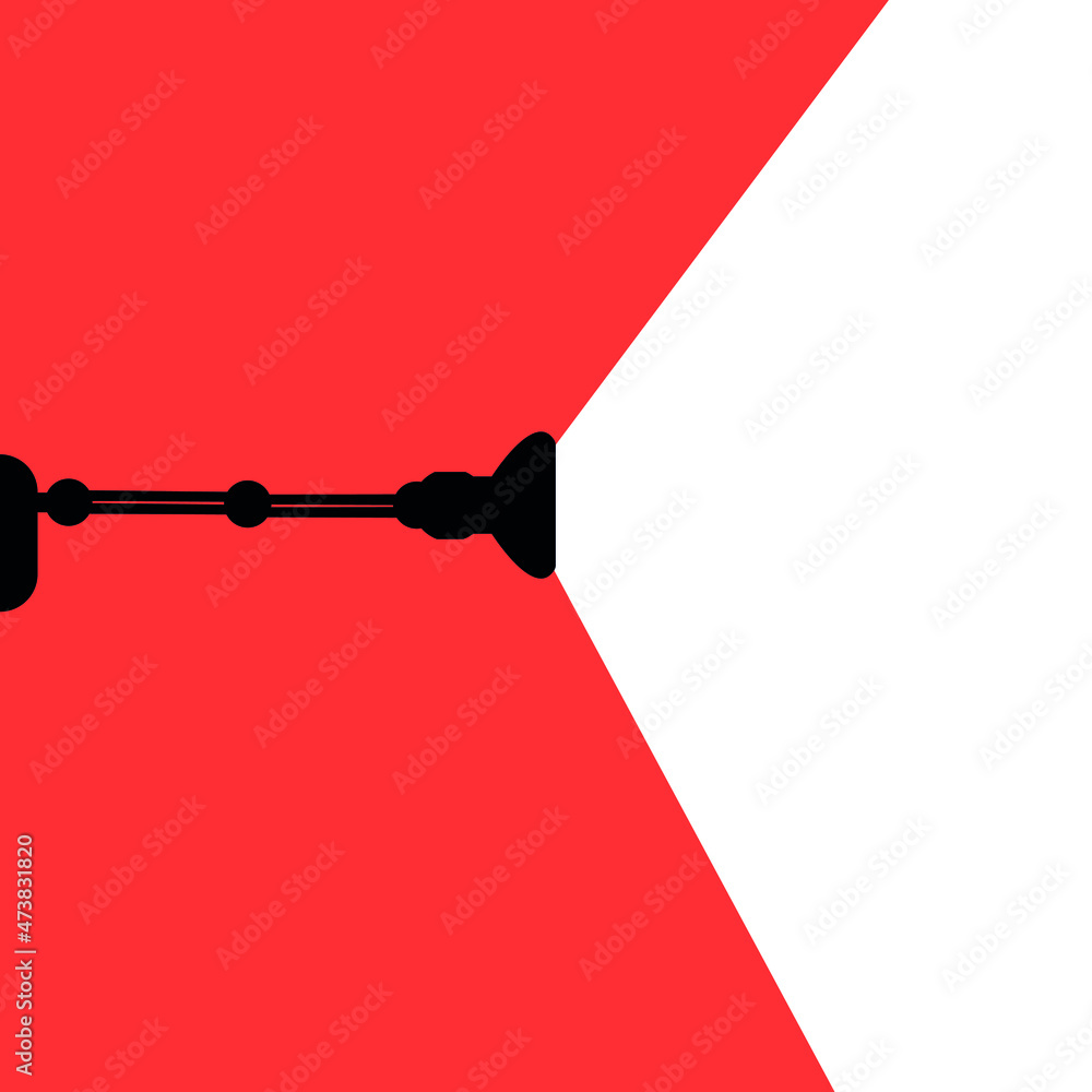 The concept of a modern lamp with light. Place for your text. Vector The concept of a modern lamp with light. Place for your text. Vector
