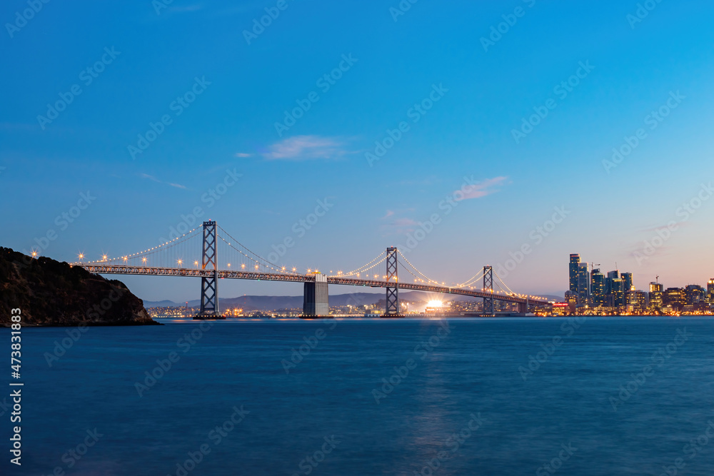 Sunset with of the San Francisco Oakland Bay Bridge Sunset with of the San Francisco Oakland Bay Bridge