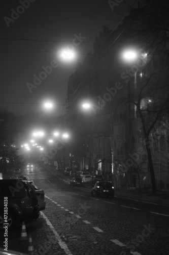 night traffic in the city