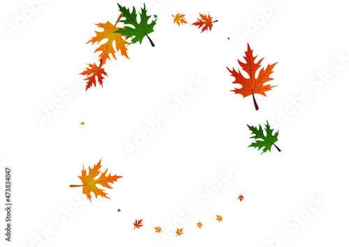 Wallpaper Mural Brown Maple Background White Vector. Leaf Paper Card. Yellow Canadian. Nature Template. Green Plant Ground. Torontodigital.ca