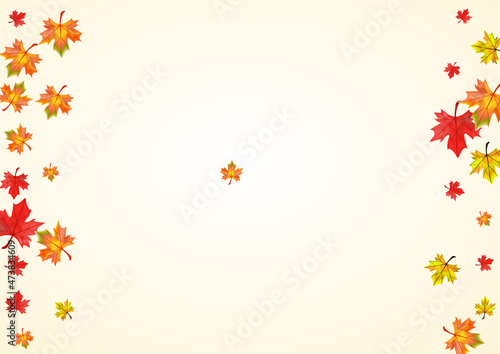 Green Plant Background Beige Vector. Floral Realistic Template. Ocher Bright Leaves. Decor Leaf Texture.