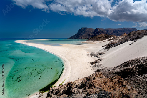 this lagoon and beach sand is like paradise photo