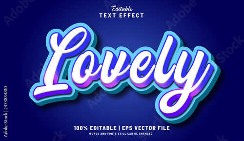 Editable text effect 3d style