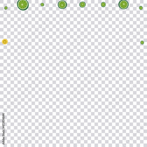 Mint Lime Background Transparent Vector. Effect Pattern. Greenish Lemon Slice. Juice Lime Grass Illustration.