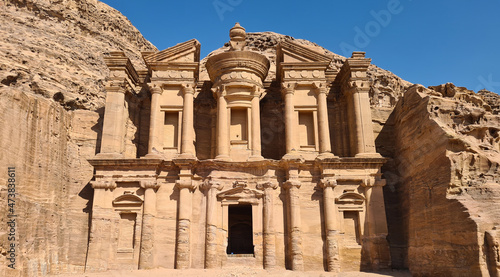 The Monastery Ad-Deir, Petra, Jordan, Lost City, Seven Wonders of the World, Red Rose City, UNESCO World Heritage, new7wonders