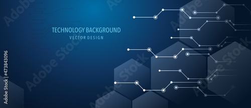 Abstract technology circuit board background, Vector design