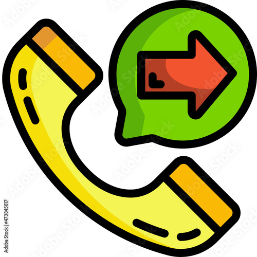 outgoing call line icon