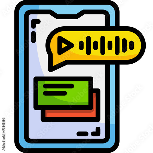 voice message line icon