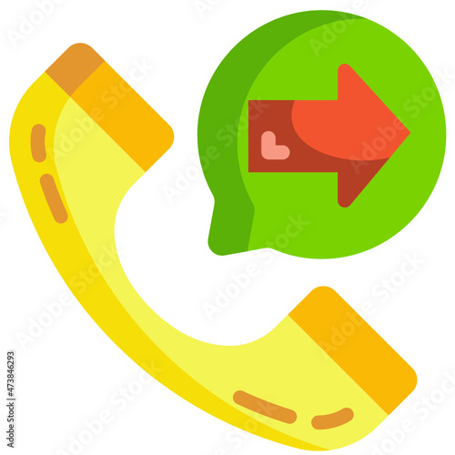 outgoing call flat icon