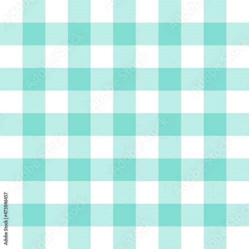 Table cloth pattern in blue and white color. Cross straight line in blue color on white background, Texture for textile products.