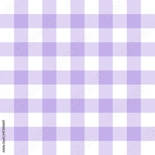 Table cloth pattern in purple and white color. Cross straight line in violet color on white background, Texture for textile products.