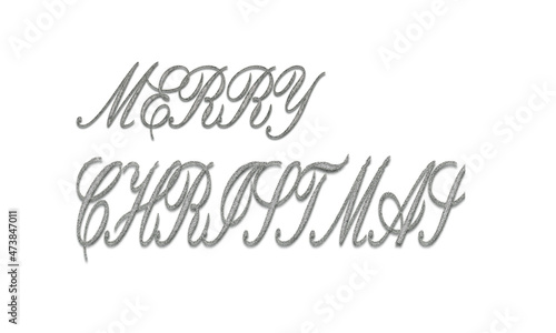 Merry Christmas Silver Glitter Texture PNG.