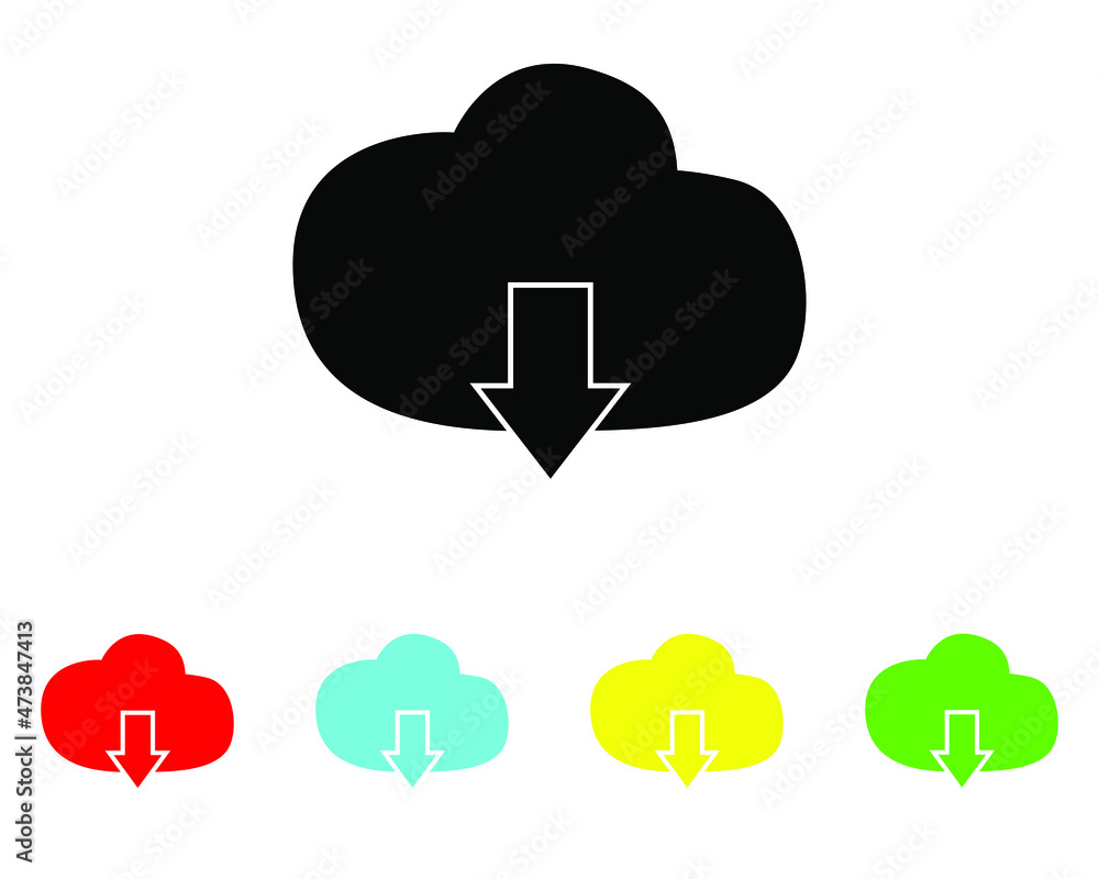 Download Icon. Download icon in trendy flat style. Set elements in colored icons. Download icon illustration isolated on white background Download Icon. Download icon in trendy flat style. Set elements in colored icons. Download icon illustration isolated on white background