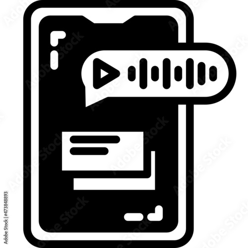 voice message solid line icon
