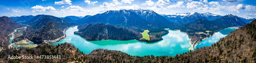 landscape at the Sylvensteinspeicher reservoir - bavaria photo