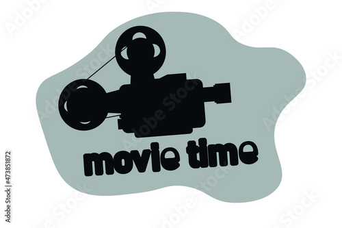 Film festival poster template. Vector video camera, videotapes. Film Festival. Vector