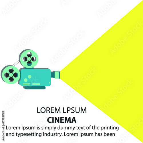 Movie time concept. Cinema banner design. Vector