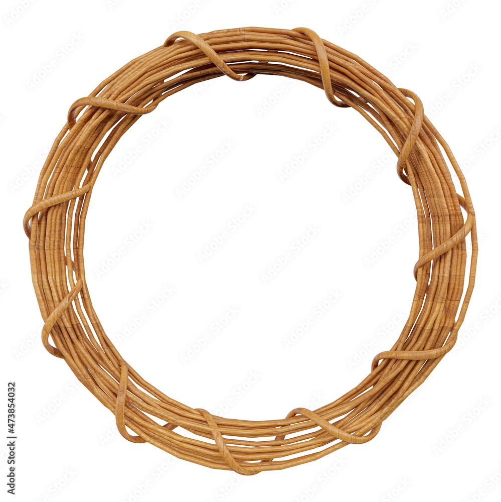Wooden frame with white background. 3d render illustration Wooden frame with white background. 3d render illustration