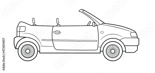 A small cabriolet with alloy wheels