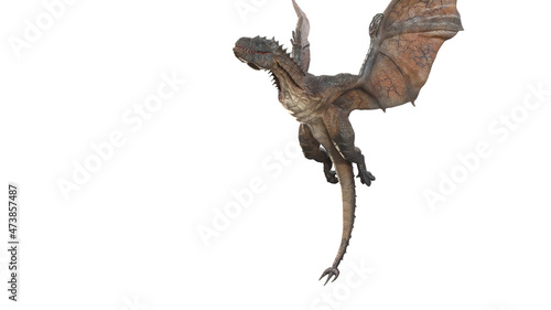 Wyvern Rex Slow Fly Animation Cinematic video  3d rendering