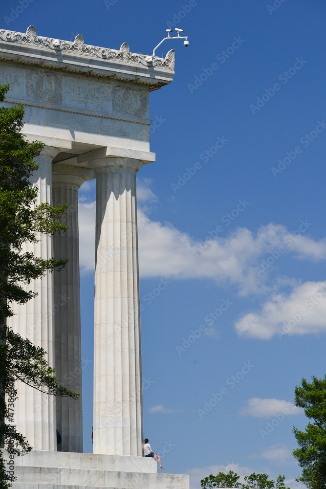 Columns of Lincoln Memorial - Washington DC United States