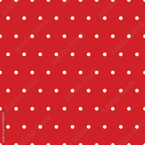 Estampat mocador casteller topos vermells. Polka dot red seamless pattern surface design for human towers in Catalunya. Vector illustration geometric background print.