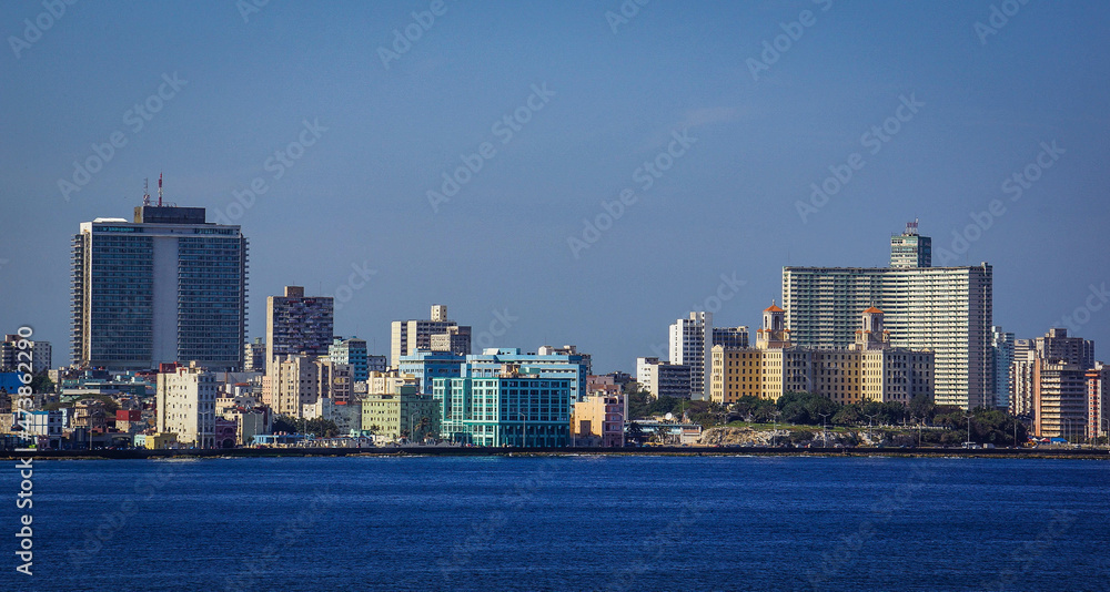 Havana, Cuba, February 2012, view of Havana across the bay