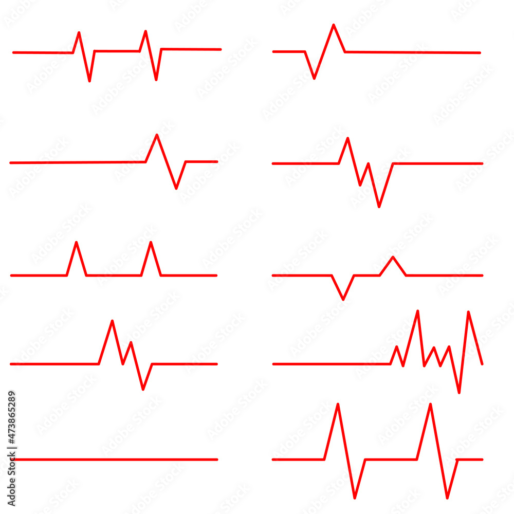 heart beat cardiogram line red illustration vector heart beat cardiogram line red illustration vector
