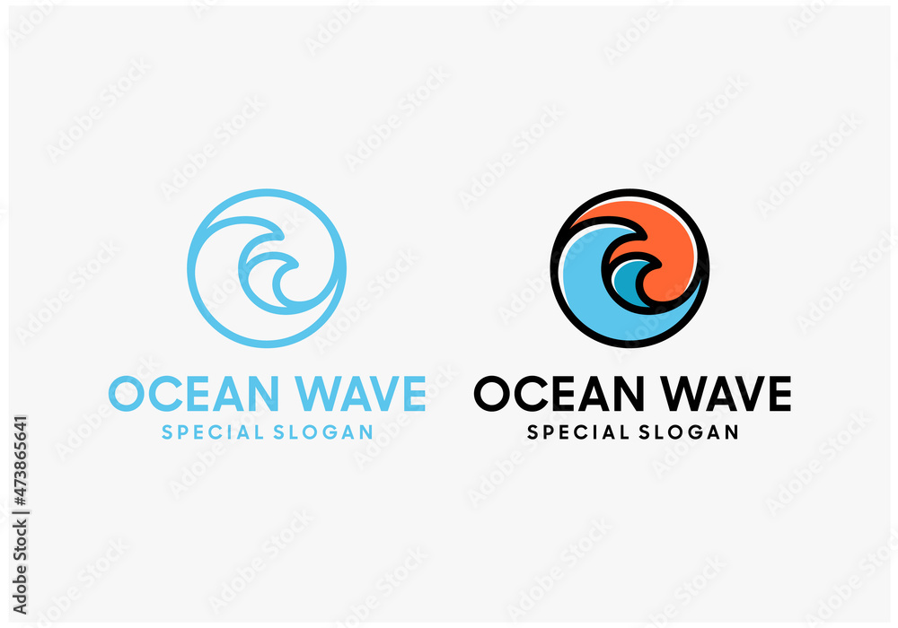 ocean wave logo design inspirations