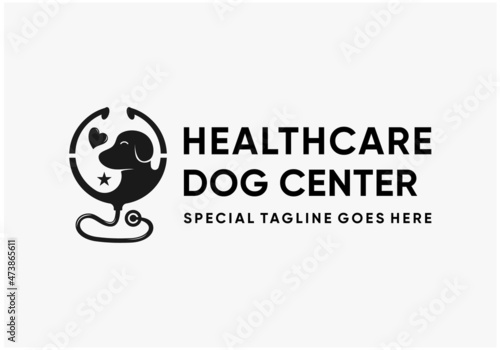 healthcare dog center logo inspirations