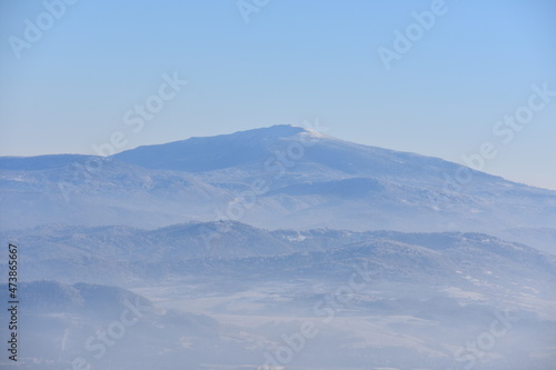 Fototapeta Naklejka Na Ścianę i Meble -  Babia Góra, Beskidy, zima, śnieg, mróz, panorama,