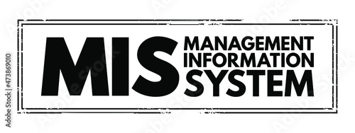 MIS - Management Information System acronym, business concept background