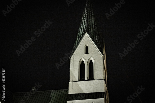 White church in Astorp, Sweden photo