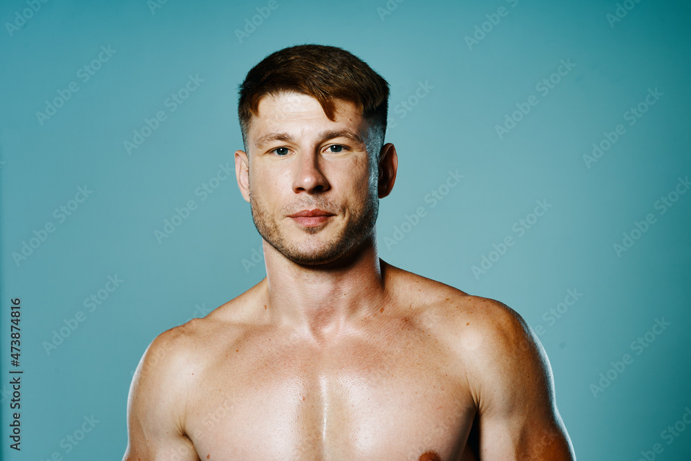 handsome sporty man with pumped body workout fitness handsome sporty man with pumped body workout fitness