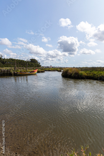 Aveiro lagoon. Ria de Aveiro, Portugal © sanchacampos