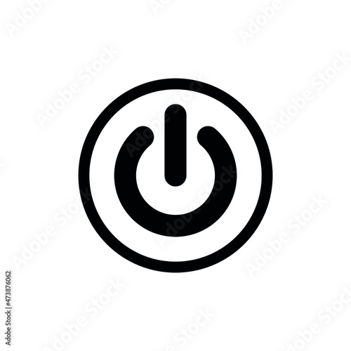 Power button icon. Power on and off. Isolated vector illustration on white background.