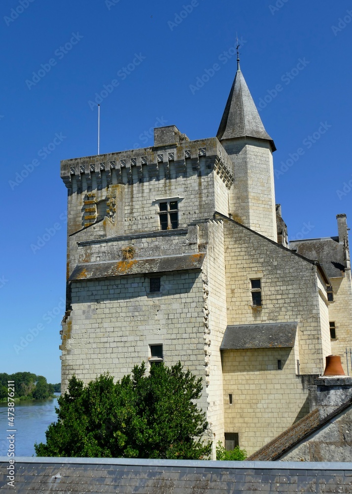 Le château de Montsoreau au bord de la Loire