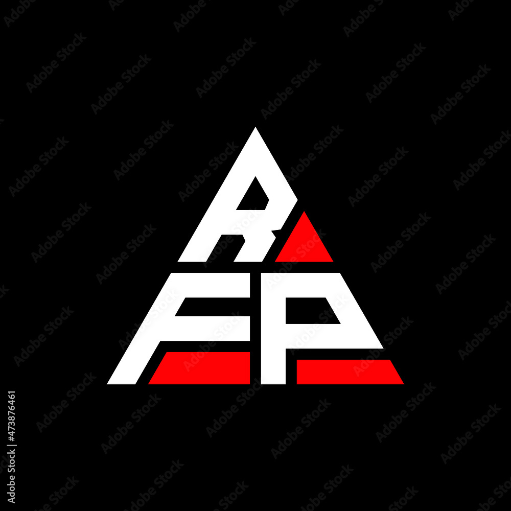 RFP triangle letter logo design with triangle shape. RFP triangle logo ...