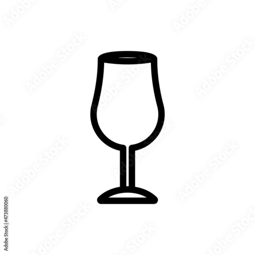 Simple of vector line icons. Pixel Perfect wineglass