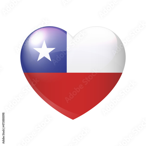 Flag of Chile in heart. Chilean emblem icon vector. Country love symbol. Isolated illustration eps10 Free Download Flag of Chile in heart. Chilean emblem icon vector. Country love symbol. Isolated illustration eps10 - GFXLoad