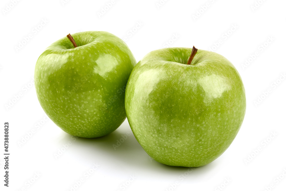 Granny smith apples, isolated on white background. Granny smith apples, isolated on white background.