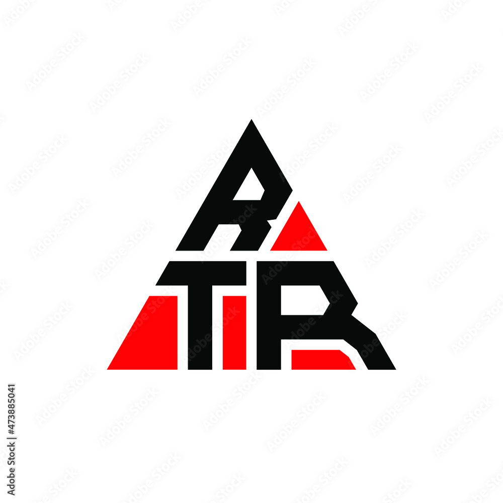 RTR triangle letter logo design with triangle shape. RTR triangle logo design monogram. RTR